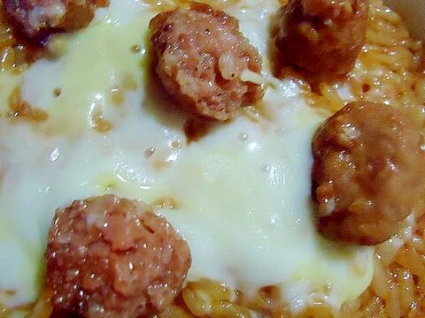 レンジで簡単 トマトチーズごはん